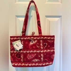 Vera Bradley Red Paisley Small Tic Tac  Tote